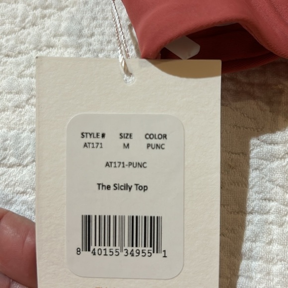 Andie Plunge Punch Sicily bikini top. NWT. - Picture 6 of 6